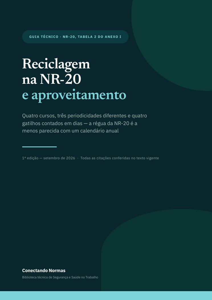 Capa do guia Reciclagem na NR-20