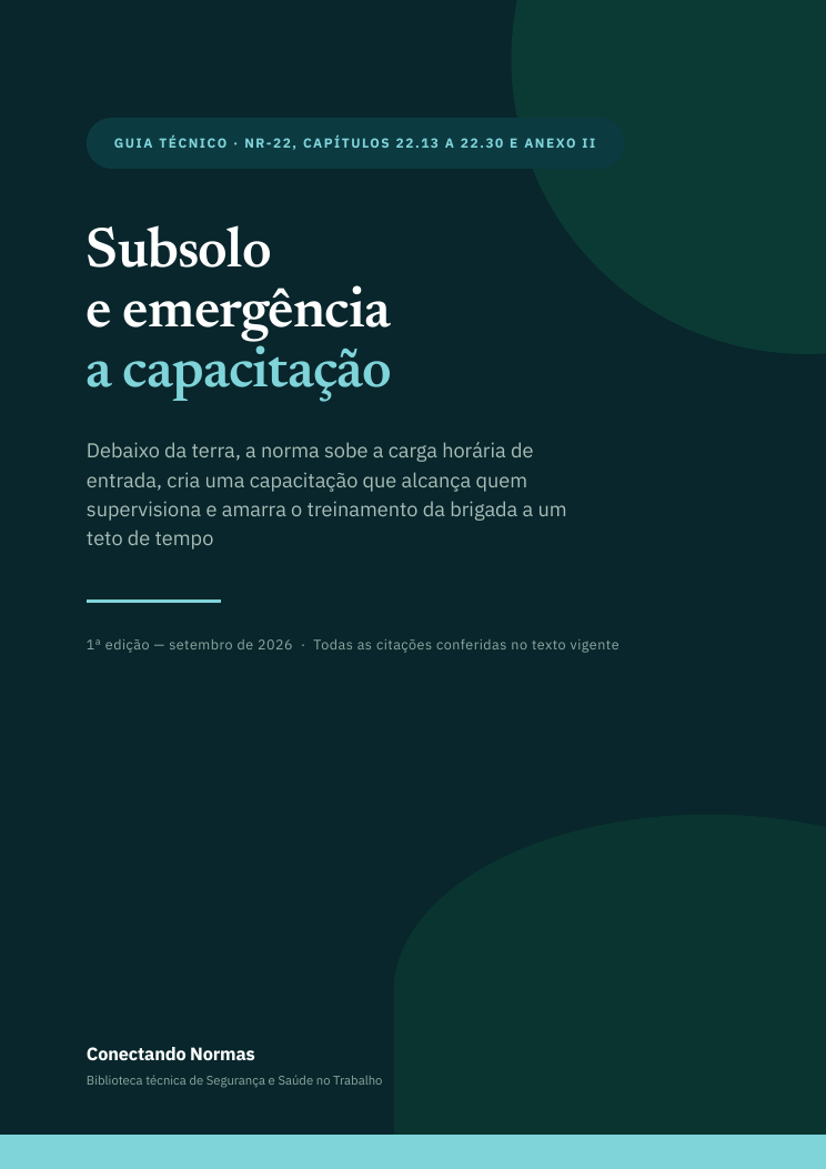 Capa do guia Subsolo e emergência: a capacitação