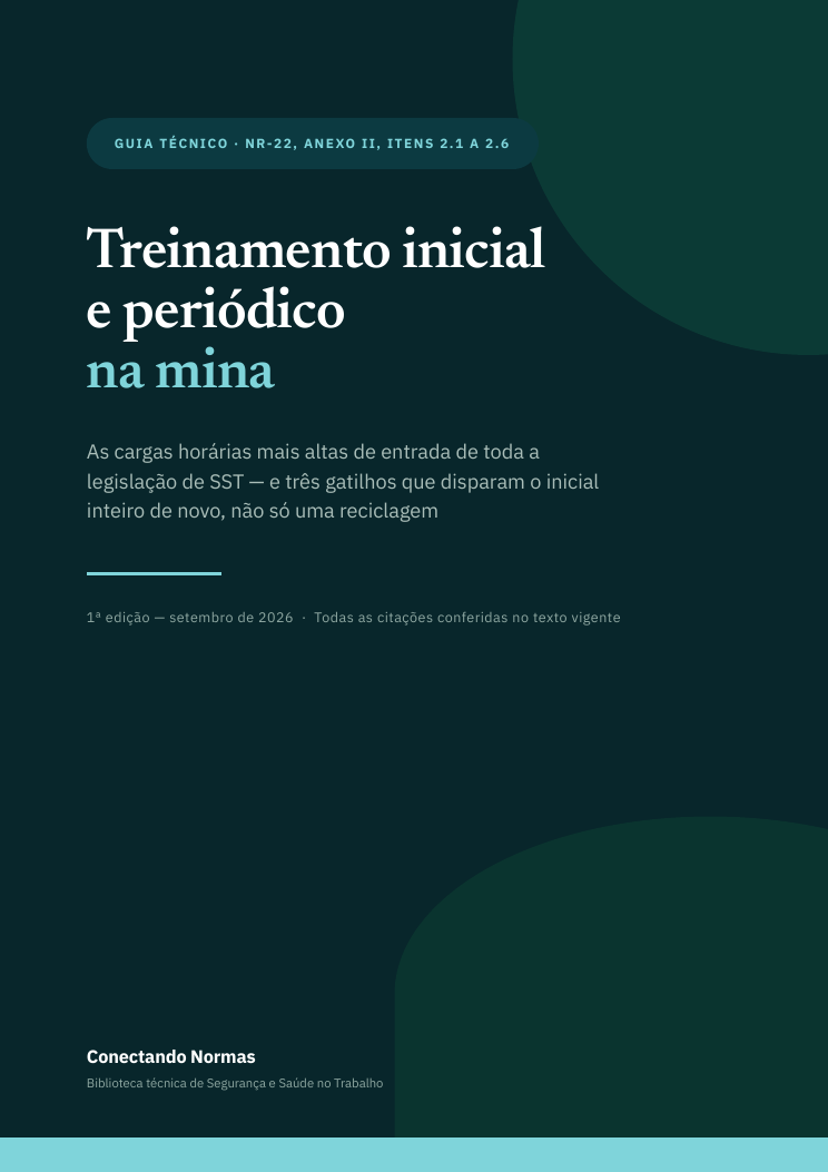 Capa do guia Inicial e periódico na mina