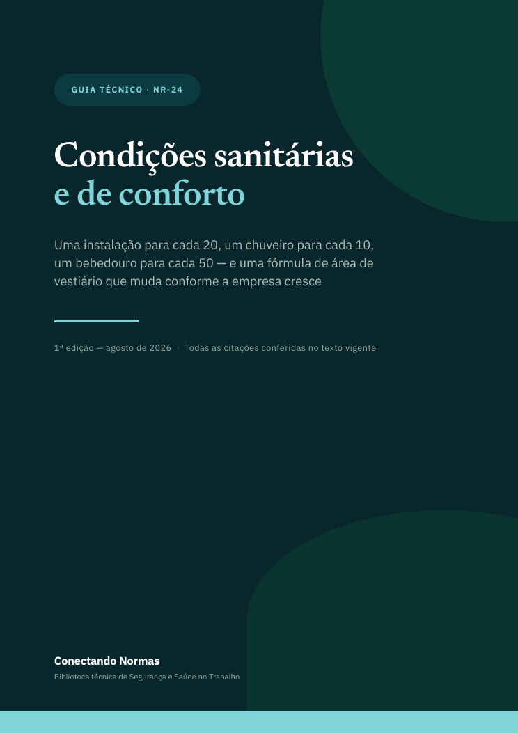 Capa do guia NR-24: condições sanitárias e de conforto