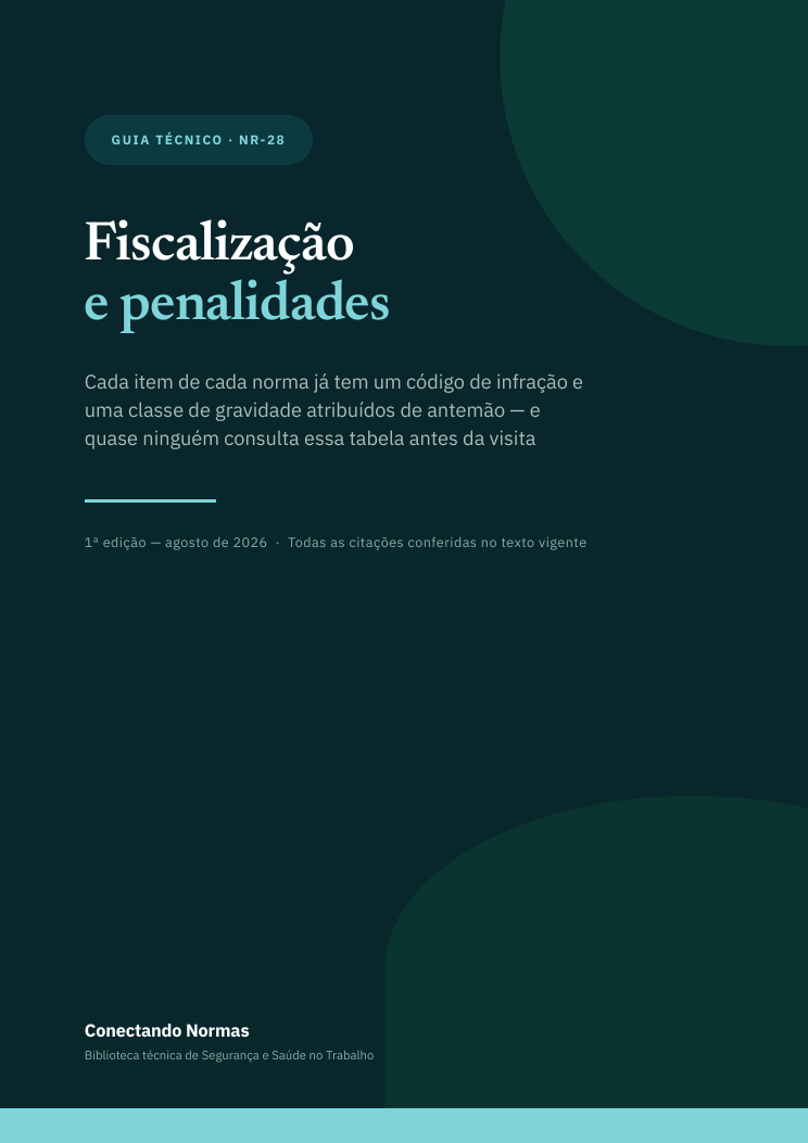 Capa do guia NR-28: fiscalização e penalidades