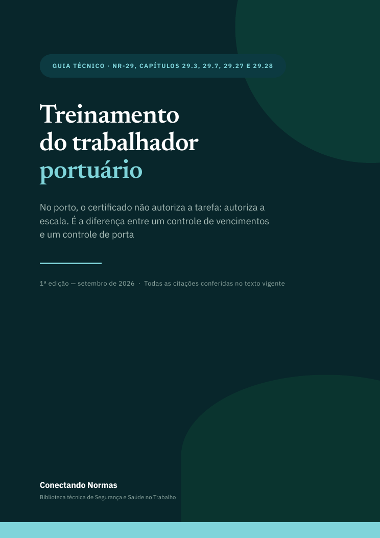 Capa do guia Treinamento do trabalhador portuário
