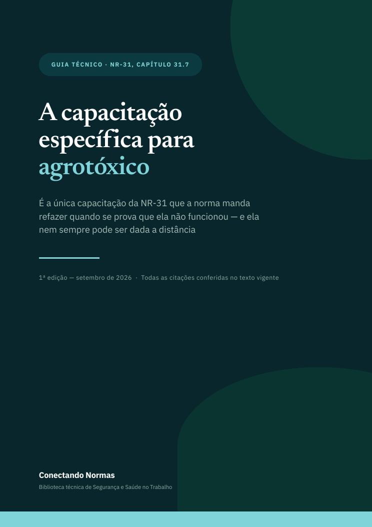 Capa do guia Capacitação para agrotóxico