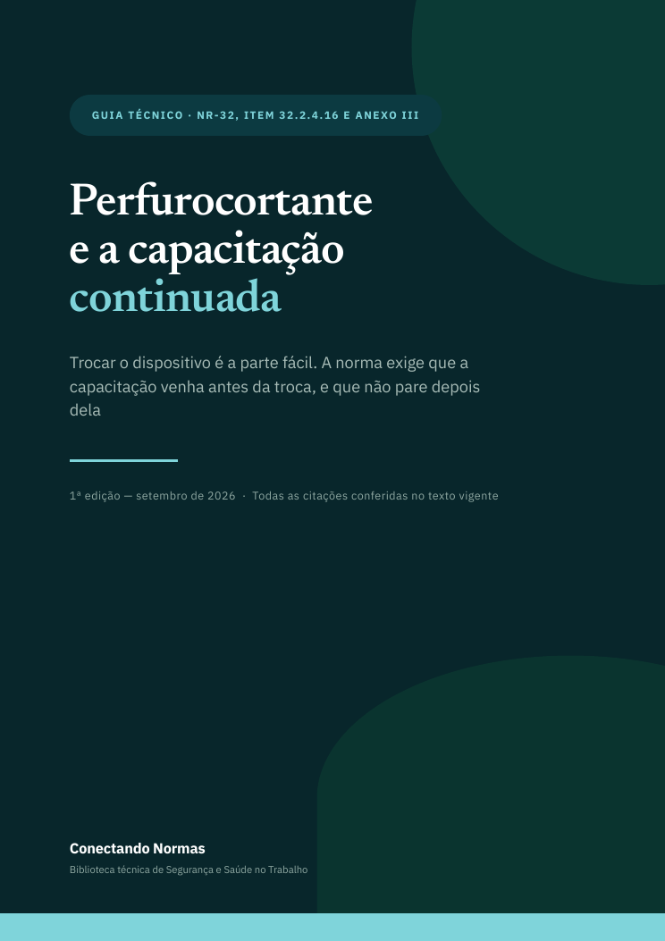 Capa do guia Perfurocortante e capacitação