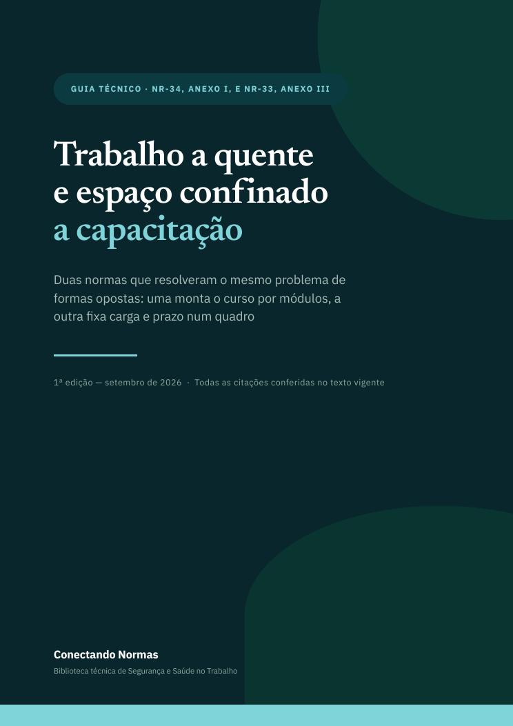 Capa do guia Trabalho a quente e espaço confinado