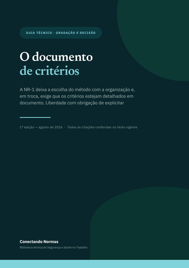 Capa do guia O documento de critérios da NR-1