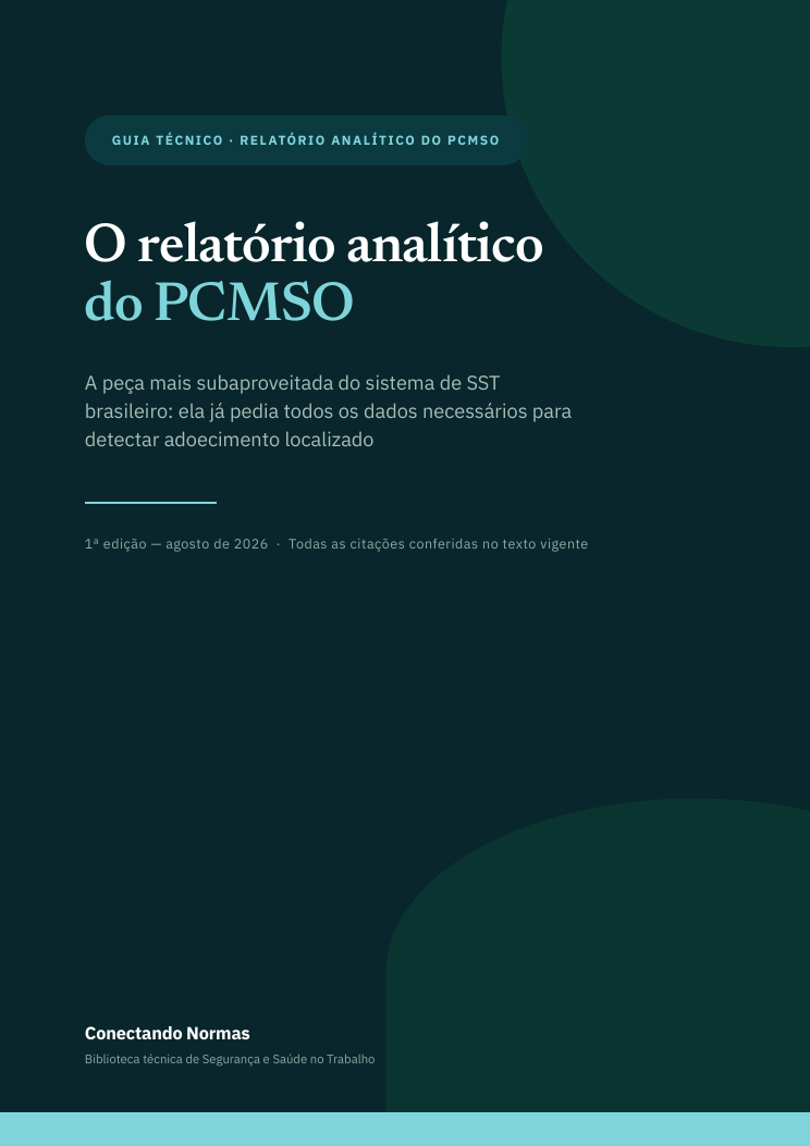 Capa do guia O relatório analítico do PCMSO