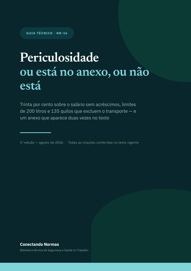 Capa do guia Periculosidade: ou está no anexo, ou não está