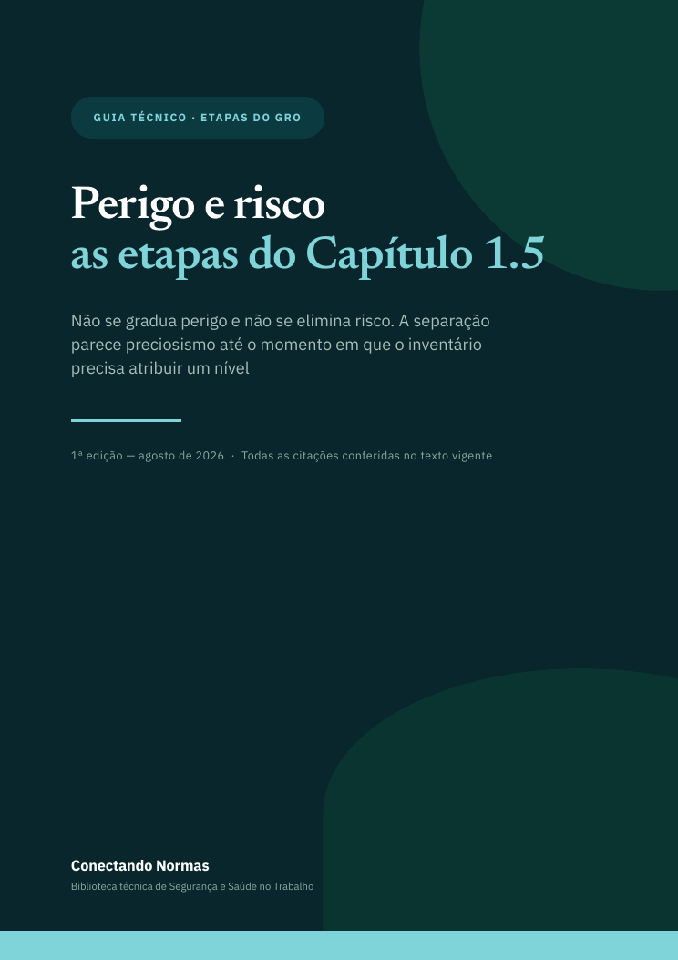 Capa do guia Perigo e risco: as etapas do Capítulo 1.5
