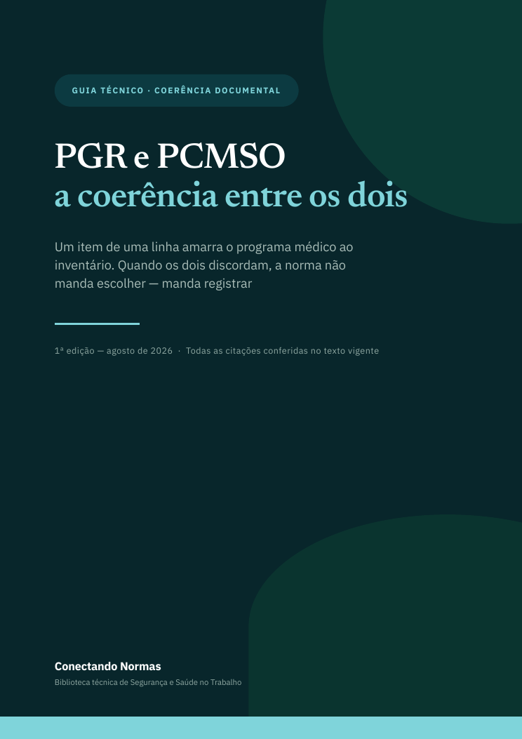 Capa do guia PGR e PCMSO: a coerência entre os dois