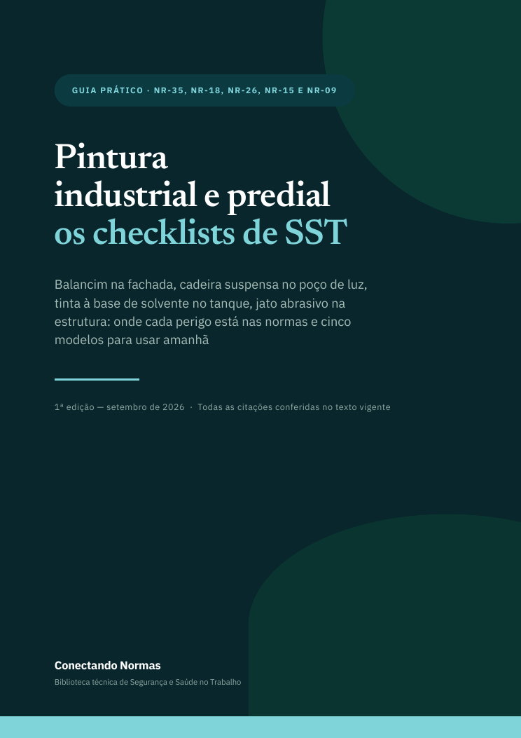 Capa do guia Pintura industrial e predial: checklists de SST