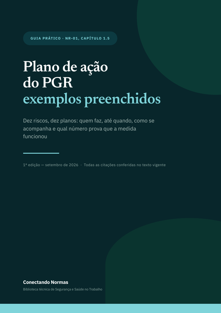 Capa do guia Plano de ação do PGR: exemplos preenchidos