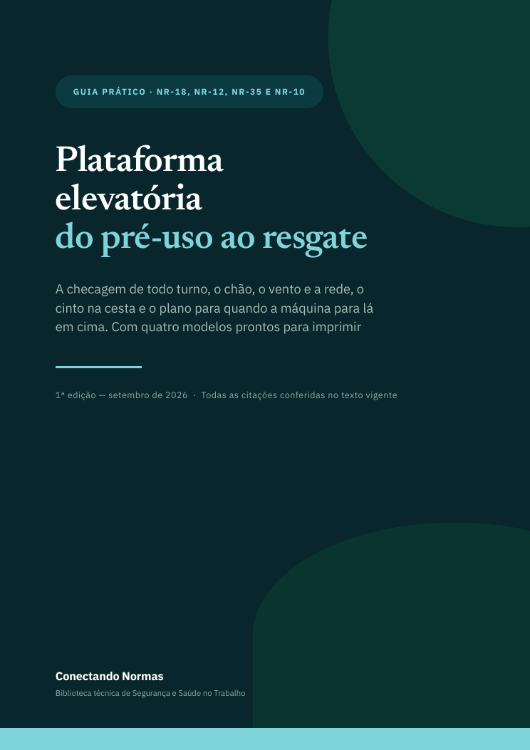 Capa do guia Plataforma elevatória na prática