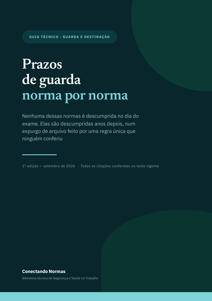 Capa do guia Prazos de guarda em SST