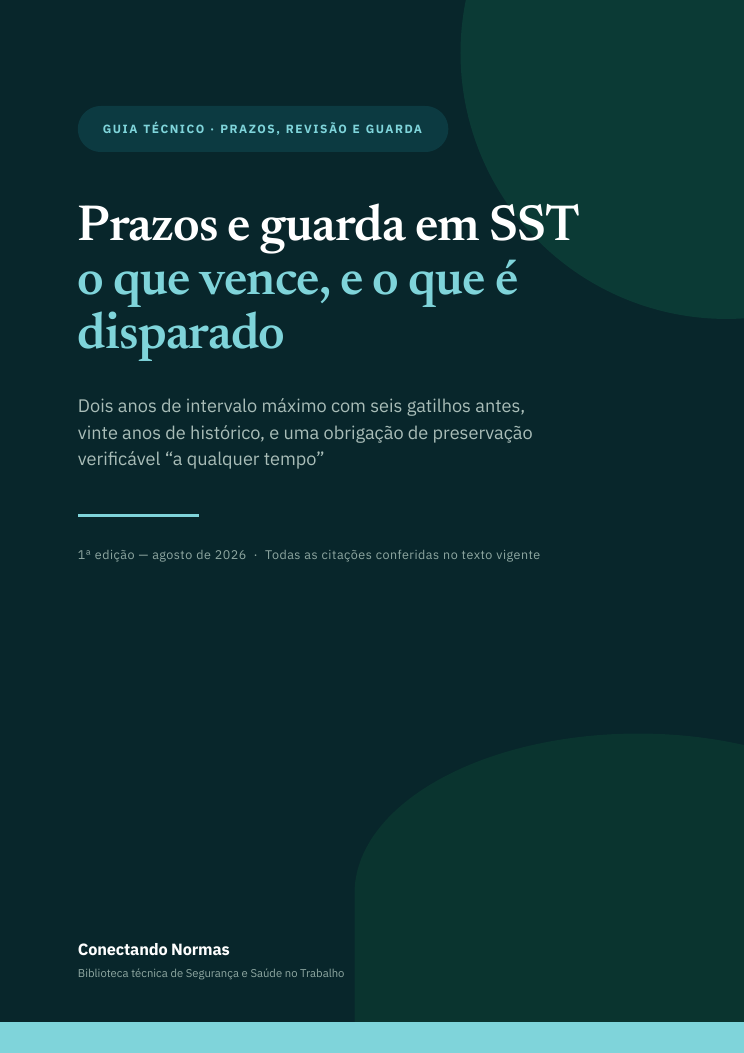 Capa do guia Prazos e guarda dos documentos de SST