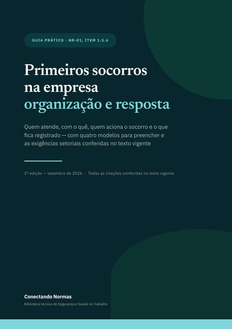 Capa do guia Primeiros socorros na empresa