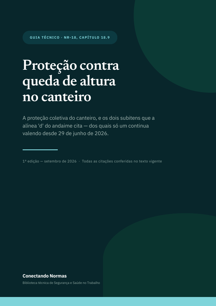 Capa do guia Proteção contra queda de altura no canteiro
