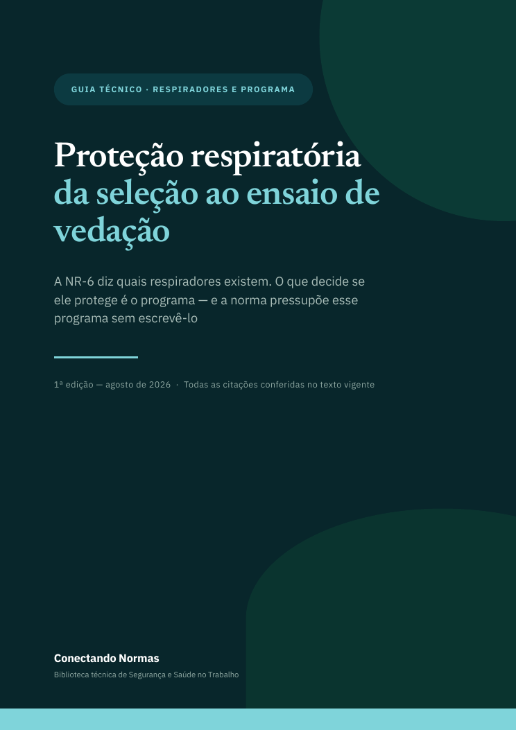 Capa do guia Proteção respiratória: da seleção ao ensaio de vedação