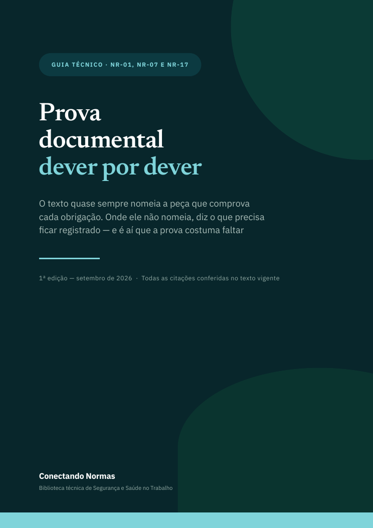 Capa do guia Prova documental em SST