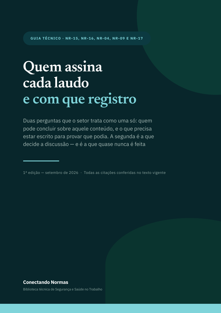 Capa do guia Quem assina cada laudo