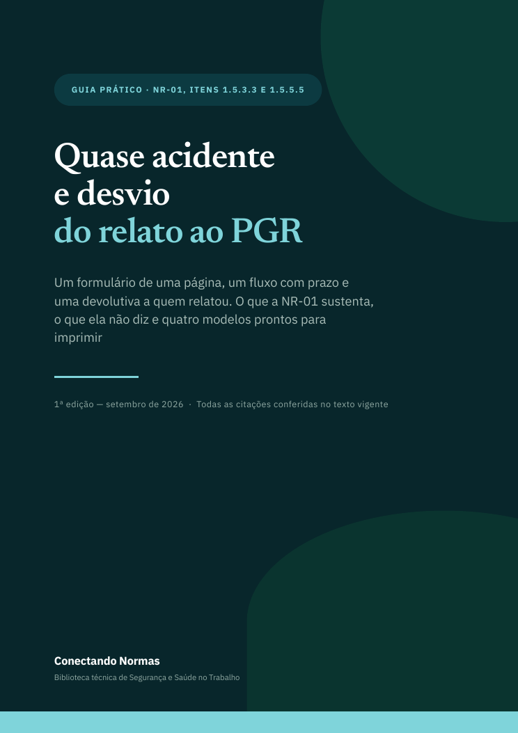 Capa do guia Relato de quase acidente e desvio