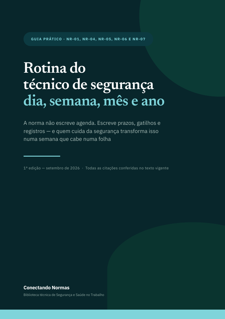Capa do guia Rotina do técnico de segurança