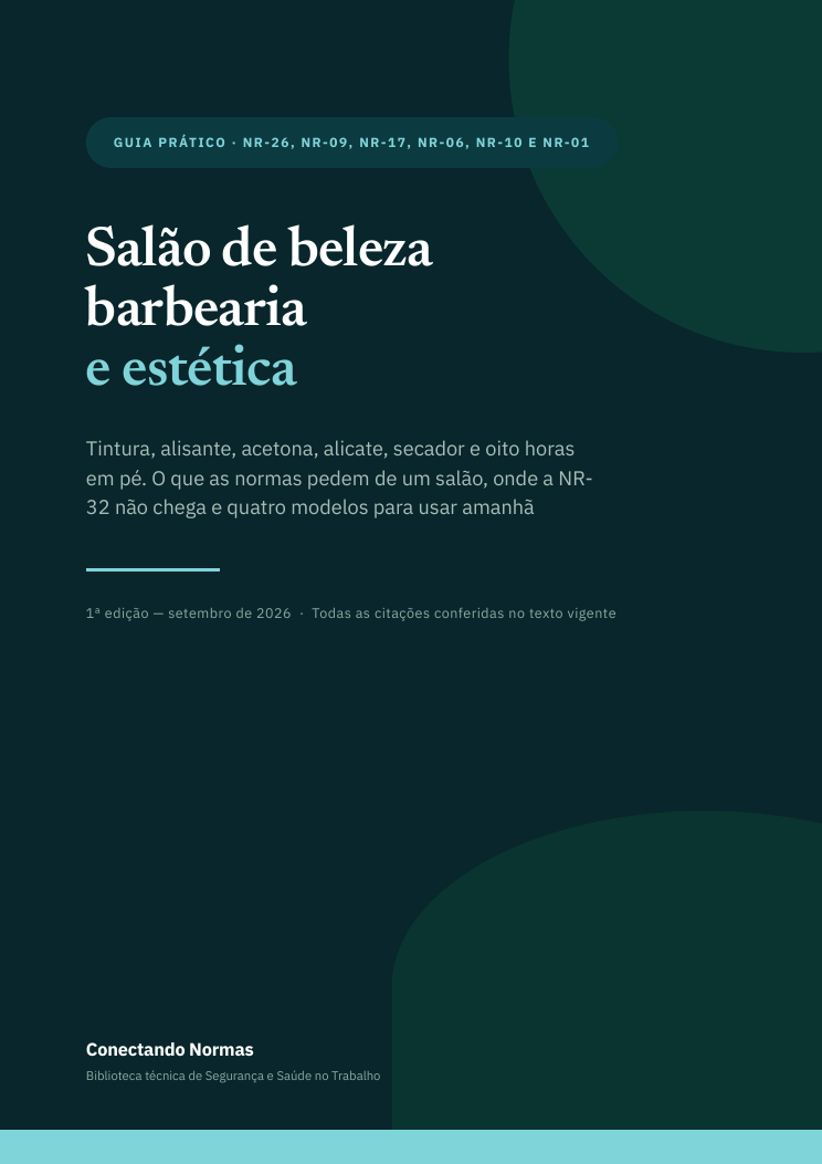 Capa do guia Salão de beleza e estética: checklists de SST