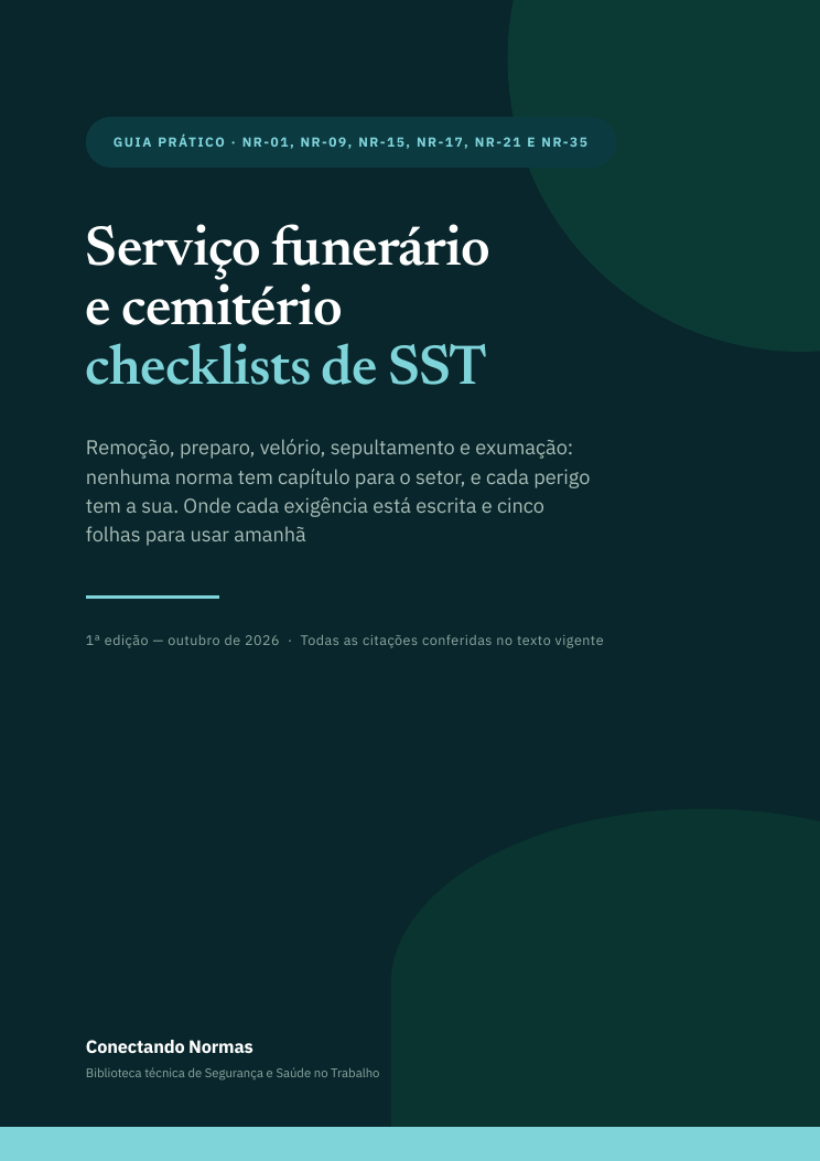 Capa do guia Serviço funerário e cemitério: checklists de SST