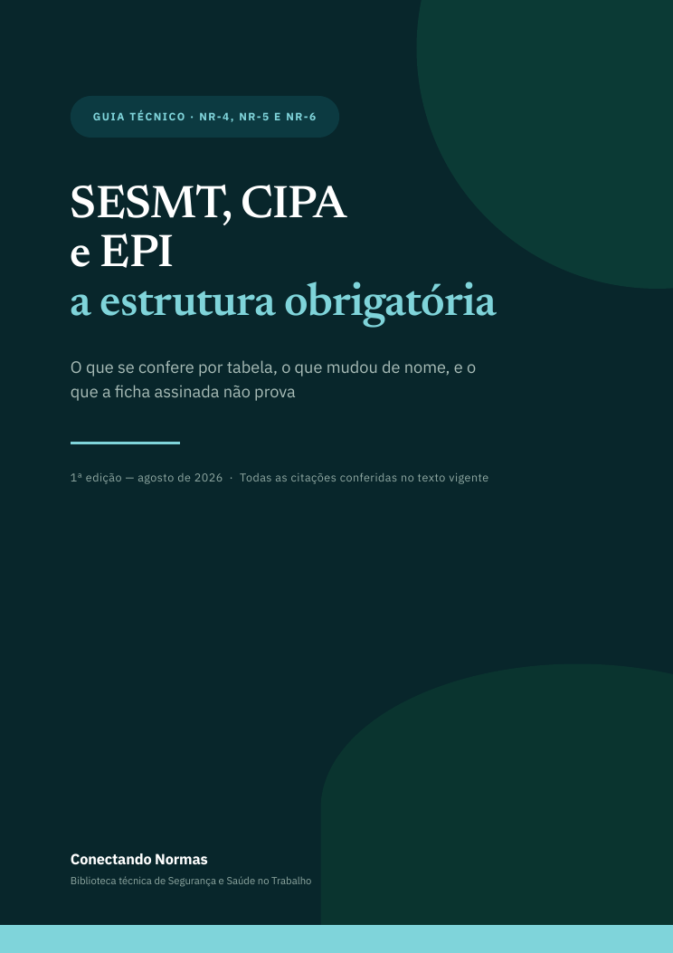Capa do guia SESMT, CIPA e EPI: a estrutura obrigatória