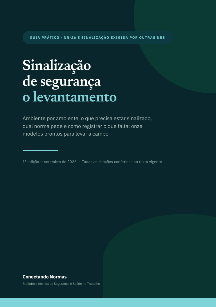 Capa do guia Sinalização de segurança: levantamento