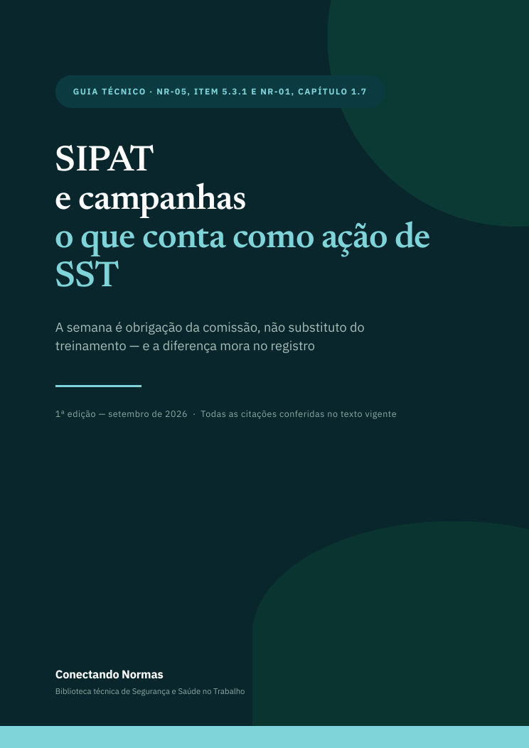 Capa do guia SIPAT e campanhas