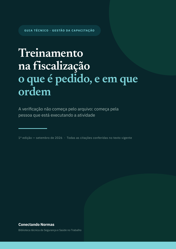 Capa do guia Treinamento na fiscalização