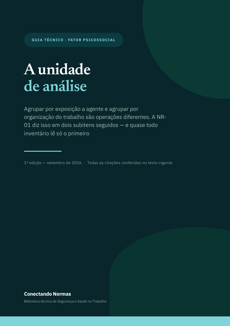 Capa do guia A unidade de análise