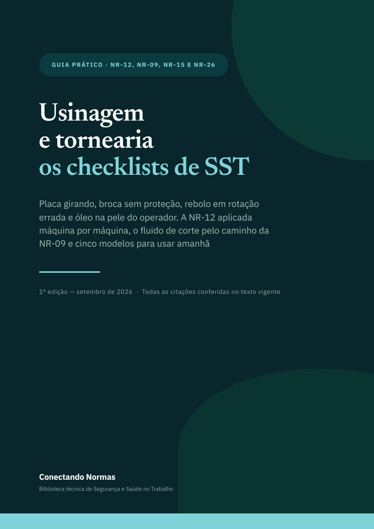 Capa do guia Usinagem e tornearia: checklists de SST